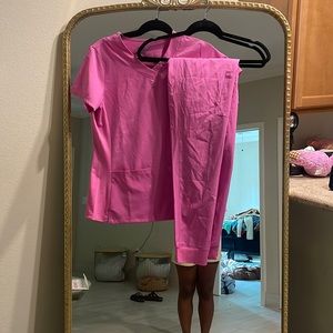 Pink jogger scrubs worn one time! They fit great.